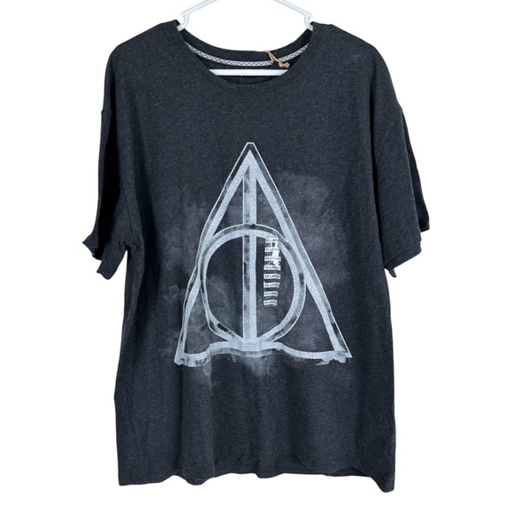 Wizarding World Of Harry Potter Other - Harry Potter T-Shirt Deathly Hallows Smoky Charcoal Men’s XXL NWT Short Sleeve